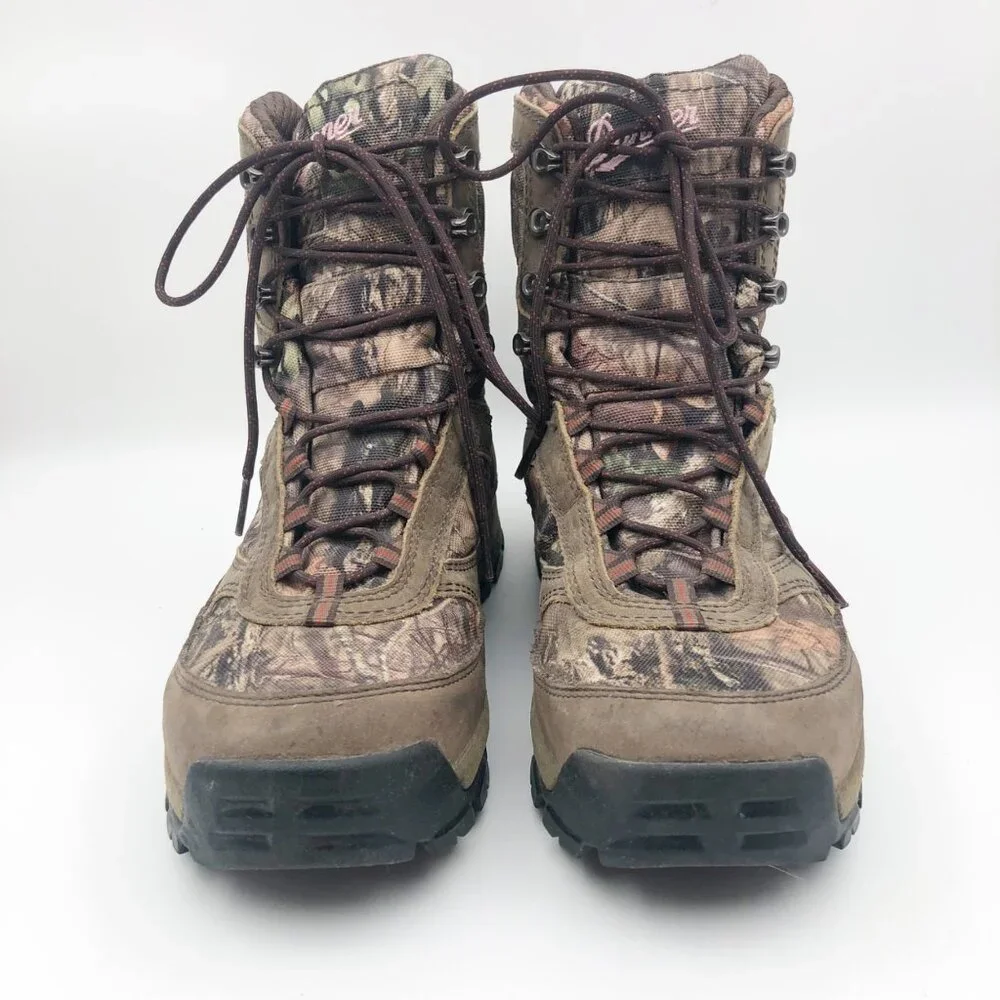 DANNER High Ground 8in Mossy Oak Break Up Country Camo Boots Womens 7
